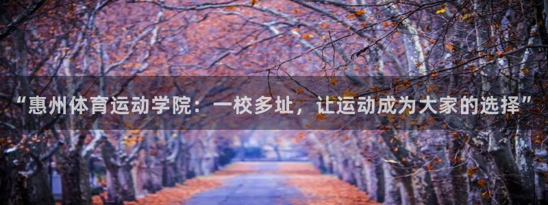 一竞技官方正版app娱乐代理怎么样：“惠州体育运动学